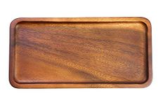redchocol8® Handmade Wooden Rectangular Plate Tray Natural Brown Dining Centrepiece Oblong Trinket
