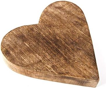 Logbuch-Verlag 1 grand cœur en bois massif de 20 cm - Figurine décorative pour mariage, anniversaire, Noël