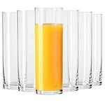 Krosno Tall Water Juice Beverage Drinking Highball Glasses | Set of 6 Pieces | 200 ml | Pure Collection | Half Pint Tumbler Large Glasses | Home, Restaurant, Events & Parties | Dishwasher Safe