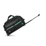Skybags Muse 46 Liters Polyester 58 cm Medium Size | Stylish Duffel Trolley Bag with Two Wheels, Two Stage Push Button | Premium Zipper, Travel Bag| 3-Year International Warranty - Unisex (Black)