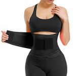 VENUZOR Waist Trainer Belt for Women - Waist Cincher Trimmer - Slimming Body Shaper Belt - Sport Girdle Belt (UP Graded)(Black,M)