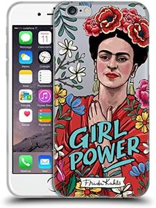 Official Frida Kahlo Girl Power Art & Quotes Soft Gel Case Compatible for Apple iPhone 6 / iPhone 6s