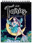 ColorIt Fairies Coloring Book for Adults Relaxation, 50 Single-Sided Designs, Thick Smooth Paper, Spiral Binding, USA Printed, Lay Flat Hardback Book Covers, Ink Blotter Paper, Fairies Coloring Pages