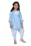 ANNA's Arron Pants For Baby Girls Kids Summer Wear Dresses|Ethnic Dress For Kids| Kurti Pant For Kids (Blue 18-24 Months)