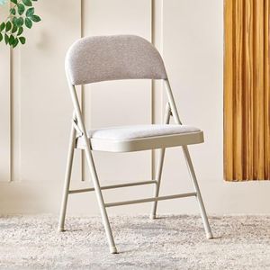Home Centre | Melony | Metal | Folding Chairs | Beige | 6 Months Warranty