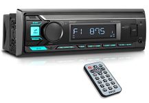 Pyle Bluetooth Marine Stereo Receiver | AM/FM Radio System | Wireless Music Streaming with Hands-Free Talking | USB/SD/MP3/AUX | Remote Control | Single DIN (PLMRB29B)