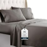 Hotel Luxury Bed Sheets Set- 1800 Series Platinum Collection-Deep Pocket,Wrinkle & Fade Resistant (King,Gray) by HC COLLECTION