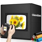 Glendan Light Box Photography, Portable Photo Studio Light Box, 16" x 16" Professional Dimmable Shooting Tent Kit with 216 LED Table Top Light & 6 Backdrops Photo Box for Product Photography