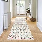 Carvapet Hallway Runner Rug 60x240cm Non Slip Long Kitchen Mat Washable Area Rug Soft Microfiber Geometric Tribal Floor Carpet Runner(Multicolor)