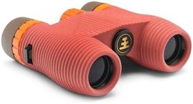 Nocs Provisions Standard Issue 10x25 Waterproof Binoculars, 10X Magnification, Bak4 Prism, Wide View Multi-Coated Lenses for Bird Watching, Hiking & Backpacking - Manzanita Red