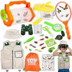 TOY Life Kids Explorer Kit, Bug Catcher Kit for Kid, Bug Catching Kit with Butterfly Net, 25Pcs Kids Camping Set Gear,Kids Adventure Kit, Insect Catcher, Explorer Costume, Outdoor Explorer Kit for Kid