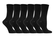 6 Pairs Ladies Sockshop Diabetic Gentle Grip Socks 4-8 UK, 37-42 EUR see variations (6 x RD31)