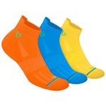 BAMBOS Bamboo Fibre Bamboo Ankle Length Socks For Men Anti-Microbial Ultra Soft Padded Ankle Socks, Pack Of 3 Multicoloured