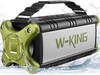 W-KING Bluetooth Speaker, 50W Portable Speakers Bluetooth Wireless Loud, Outdoor Large Christmas Waterproof Bluetooth Speaker with Subwoofer/DSP/40H/EQ/Stereo Pairing/Power Bank/TF/AUX/Hands-Free