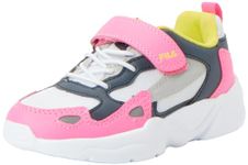 FILA Ventosa Cb Velcro Kids Sneaker, White Navy Sugar Plum, 13.5 UK Child