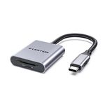 LENTION USB C to SD/Micro SD Card Reader, Type C SD 3.0 Card Adapter Compatible 2023-2016 MacBook Pro 13/15/16, New Mac Air/iPad/Surface, Chromebook, More, Stable Driver Certified (CB-C8, Space Gray)