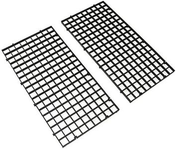 RLECS 2pcs 30cm x 15cm Plastic Grid Divider Tray Egg Crate Louvre Aquarium Fish Tank Bottom Isolation, Black