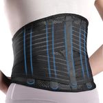 Coisini Back Support Brace for Posture with Stretchable Belt.Upgraded High-elastic Straps.Lumbar Back Brace for Lower Back Pain Relief with Breathable Mesh.Sitting,Lifting,Walking,L