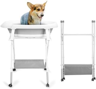 locwanot 2-in-1-Hundebadewanne, 3 Gänge, Hundewaschstation, tragbar zum Baden, Duschen und Pflegen, Dusche, Badewanne für kleine und mittelgroße Hunde, Katzen und andere Haustiere, Grau