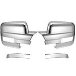 X AUTOHAUX Pair Chrome Plated Full Mirror Cover Covers Cap for Ford F150 2009-2014 with Turn Signal Cut (DO NOT FIT TOWING MIRROR)