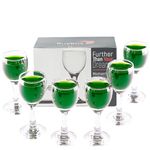 the mask el turko Cordial Glasses Set Of 6 Liqueur, Absinthe, Mini Wine Port Glasses,Stem Shot Glasses, Apertif Glassware ((2oz/55ml) Clear Glass)