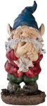 Alpine Smiling Gnome Statue, 15 Inc