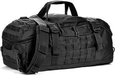 3 In 1 Military Backpack Travel Duffle Bag for Weekender Gym Traveling Workout Deployment, Black, Large (85L), 3-in-1 Gym Bag