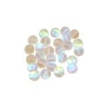 JIHUOO Matte Crystal Glass Beads Mermaid Aurora Beads Moonstone Beads for Jewelry Making 8 mm 100 pcs