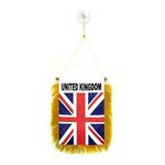 United Kingdom mini Banner 6'' x 4'' - UK - British - England PENNANT 15 x 10 cm - mini Banners 4x6 inch suction cup hanger - AZ FLAG