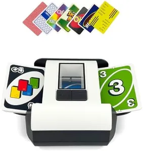 Automatic Card Shuffler,2000mAh Rechargeable Battery,2 Deck,Ultra Quiet Electric Card Shuffler Machine for Poker,Bridge,Blackjack,Skip-Bo,Phase 10,Casino Nights&Family Games (Black)