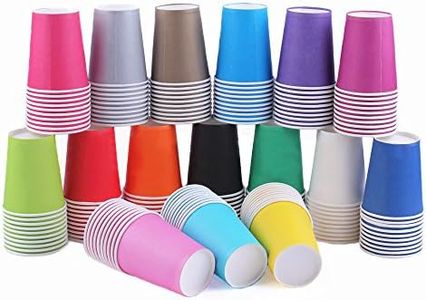 6 colori a caso 60 bicchieri di carta, 250 ml, multicolore, biologicamente smontabili, per matrimoni, bambini, fai da te, per feste, caffè, tè, bevande calde e fredde