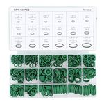 Yuhtech Gasket Seal Kit, 530Pcs 18 Sizes O Ring Rubber Seals Tool Kit for Car Air Conditioning Compressor, Rubber Washer Seals Assortment Set