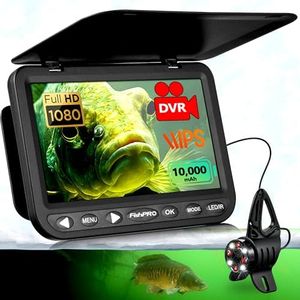[FishPRO® 2026 Upgrade] NO.1 HD 1080P Underwater Fishing Camera 7'' IPS- DVR-32GB, w/10,000mAh(Ease To Use), Ice Fishing Camera Underwater, Fish Finder Camera for Boat Ice Lake Fish, USB-C/LED+IR/82ft
