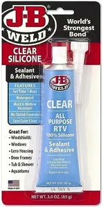 J-B Weld 31310 All-Purpose RTV Silicone Sealant and Adhesive - 3 oz. - Clear