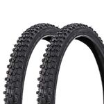 Ralson 26 X 2.35 | Nylon Tyre with Good Grip Climbing Efficiency | Side Grooves for Stable Cornering | R-4904 Pack of 2