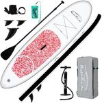 FEATH-R-LITE Inflatable 10'×30"×6" Ultra-Light (16.7lbs) SUP for All Skill Levels Everything Included with Stand Up Paddle Board, Adj Paddle, Pump, Travel Backpack, Leash, Waterproof Bag