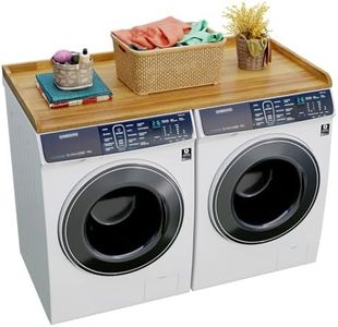 BPMFDTNL Washer Dryer Countertop Solid Wood,Washer and Dryer Countertop,with Edge Rails,Laundry Room Essentials, Suitable for Laundry Room Storage,Protect Washer and Dryer Covers for The Top