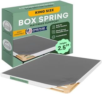Greaton, 2.5” King Box Spring for King Bed – Amish-Made in The USA – Solid Wood Box Spring Mattress Foundation with Stable & Quiet Support – Flat-Packed & Easy Assembly – White