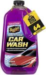 Meguiar's Deep Crystal Car Wash - Car Wash Shampoo that Cleans Paint, Enhances Gloss, and Preserves Wax Protection, pH Balanced Car Wash Soap with Excellent Foaming Action, 64 Oz
