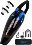 Lyrovo Cordless Vacuum Cleaner Car and Home 7500mAh & 12V DC Car Port Portable High Power Wireless Vaccum Rechargeable 2-in-1,Aluminium Bled Fan