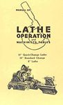 Atlas Craftsman Manual of Lathe Operation Book for 10" and 6"