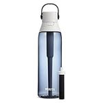 Brita Filtering Water Bottle with Straw, BPA-Free Water Bottle for Sports, Travel or Hiking, Easy-carry loop, Leak-proof lid, 26 Oz, Night Sky