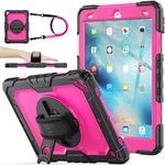 SEYMAC Stock Case for iPad Air 3rd/ Pro 10.5'' 2019/2017 with Screen Protector, Pencil Holder [360 Rotating Hand Strap] &Stand, Drop-Proof Case for iPad Air 3rd/ Pro 10.5, usLightPink