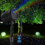 Laser Christmas Projector Lights Outdoor, 3 Color Laser Light Projector, Firefly Lights Show with RF Remote, Water Proof, Indoor Holiday Decoration, Christmas Gift, Home Decor, Party, Garden