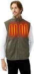 ORORO Men's Heated Vest with Battery, Lightweight Heating Fleece Vest (Charger Not Included) (Green, S)