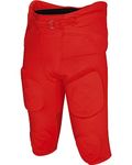 Exxact Sports Gladiator Mens Integrated Football Pants with Pads, Football Practice Pants, Padded Football Pants Adult, Red, X-Large