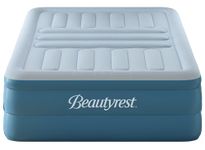 Beautyrest Lumbar Support Air Mattress, Queen, Tri-Zone Back Support, Pillowtop Airbed, Built-in Pump, Raised Inflatable Mattress, Fast Inflation, Comfortable Sleeping Surface, Guest Bed, Camping