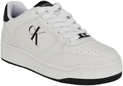 Calvin Klein Men's Acre Sneaker, White/Black 140, 9