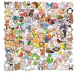 CodersParadise Pack of 140 Cute Animal Stickers for Kids - Stickers for Laptop, Journal, Bike Helmet, Diary, Guitar, Mobile - Waterproof