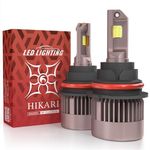 Hikari 2025 Future 50000LM 9004 HB1 Dual Beam LED Headlight Bulbs, 65W Titanova LED, High Lumens LED Kit,6000K Cool White, IP68 Waterproof, Halogen Upgrade Replacement